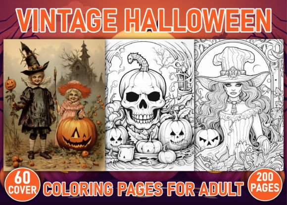 200+ Vintage Halloween Coloring Pages: A Designer's Nostalgic Toolkit