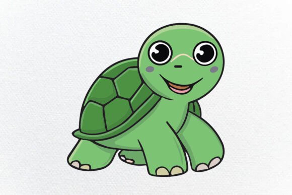 Bring Your Projects to Life with a Green Turtle Cartoon Clipart PNG