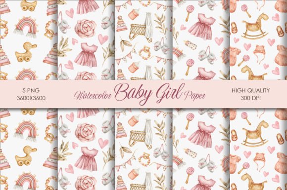 Charming Pink Baby Girl Seamless Pattern: A Designer's Toolkit