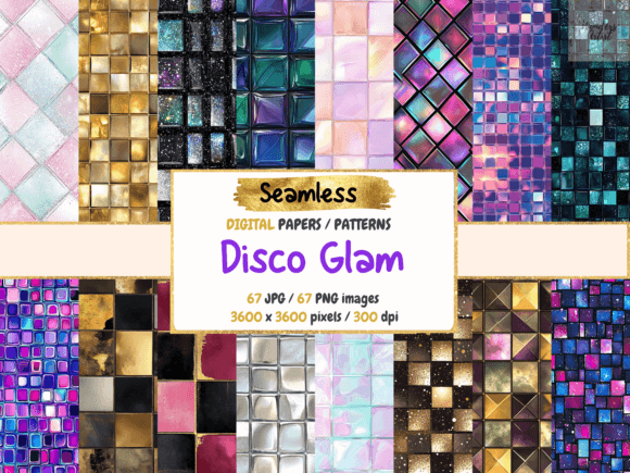 Disco Glam Seamless Digital Paper: Your Design Party Starter