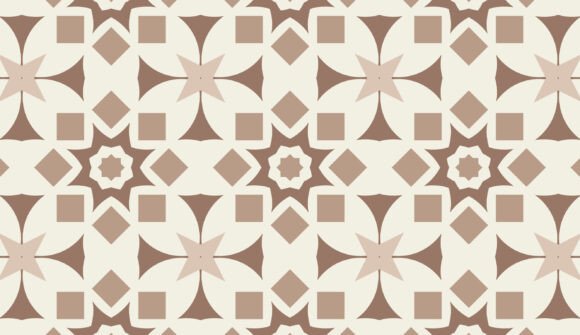 Geometric Retro Pattern 1: A Warm Mocha Mousse Design Asset
