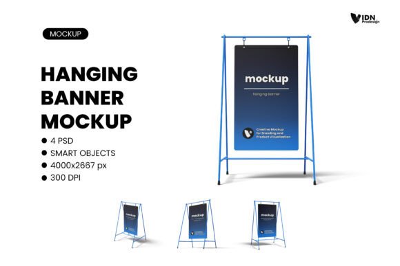 Hanging Banner Poster Mockup: Showcase Designs with Impact